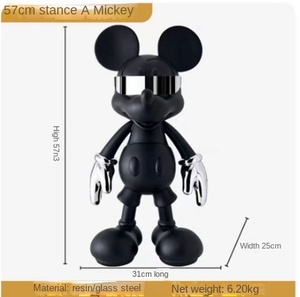 Alla moda Cyberpunk per topolino ornamento vetro intagliato gioco TV Cabinet Bar soggiorno ingresso decorazioni per pavimento alla moda - Product Image 6