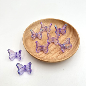 Couleur plaquée UV acrylique transparent couleur tridimensionnelle papillon trou Vertical petit papillon bricolage voiture pendentif accessoires - Product Image 5