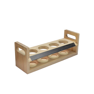 <span class=keywords><strong>Wood</strong></span> Craft Factory Vintage Brown Holz Bier Flight Sampler Serviert ablett Caddies mit Tafel platten - Product Image 1