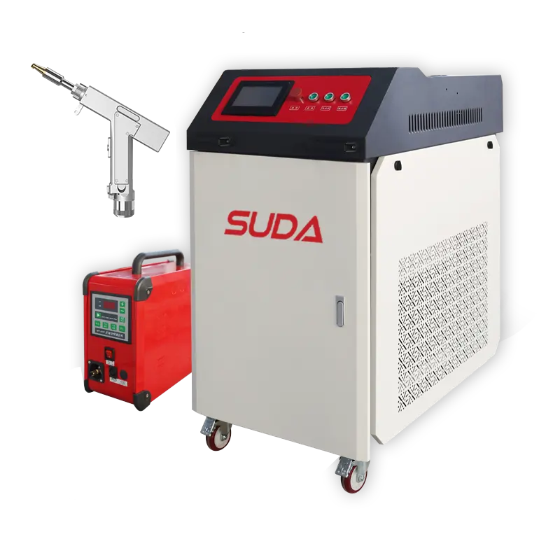 SUDA SD3000 3kW Metall-Handfaser-Lasers chweiß maschine mit Doppel draht vorschub