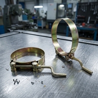 Collier de serrage industriel robuste en acier zingué réglable à double ligne pour tuyaux de 51 mm de diamètre, norme impériale, OEM
