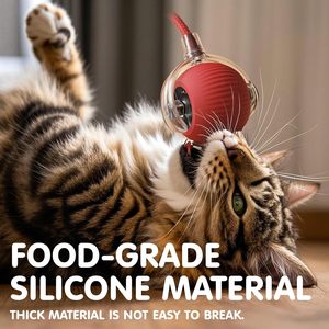 Electric Silicone Gel Rolling Ball for Cats & Dogs-Luminous Interactive Boredom-Busting <b>Bite</b>-Resistant Pet Toy - Product Image 5