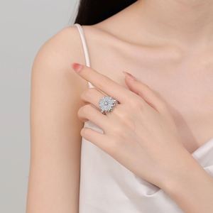 Rotatable Spinner Fidget <b>Ring</b> Full Zircon Diamond Clover Rotating <b>Rings</b> for Anxiety Diamond Rotating Open <b>Adjustable</b> <b>Ring</b> - Product Image 2