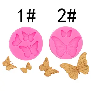 Mariposa silicona Fondant moldes silicona pastel hornear molde caramelo Sugarcraft decoración Cupcake Topper Chocolate pastelería galleta