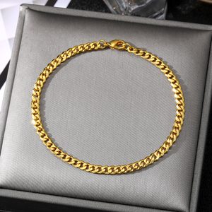 Bracelet chaîne cubaine plaqué or 18 carats style hip-hop 2026 – Vente en gros - Product Image 6