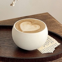 Vintage Mattierte Steinmuster-Kaffeetasse im Japanischen Stil für Latte, Cappuccino und Nachmittagstee