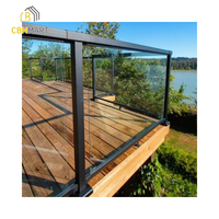 Balustrades extérieures en verre double feuilleté de conception industrielle CBMmart avec poteaux de main courante en acier et garantie de 5 ans pour balcon