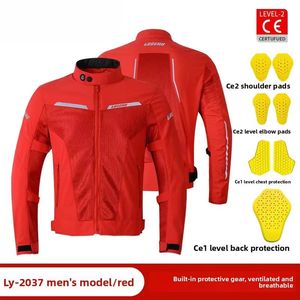 Traje de montar <span class=keywords><strong>en</strong></span> motocicleta para hombre, chaqueta transpirable de malla de primavera y verano, traje de tensión, traje de motocicleta anticaída - Product Image 5