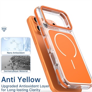 เคสโทรศัพท์แม่เหล็กคุณภาพสูงแบบด้าน สำหรับ iPhone 18 12 13 17 Pro Max 14 15 16 Plus รองรับการชาร์จไร้สาย ป้องกันแรงกระแทก - Product Image 3