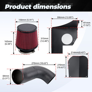ระบบไอดีอากาศเย็นสำหรับ BMW B58 M140i M240i M340i M440i 3.0L วัสดุ cfrp - Product Image 4