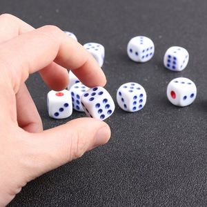 Wholesale Custom 13.5mm Six-sided Black-dot Plastic Casino <b>Dice</b> for Mahjong and Board Games - Product Image 3