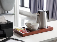 Honeyson – Ensemble de service hôtelier écologique et raffiné : bouilloire électrique et plateau pour chambre d'hôtes – Solution complète