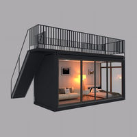 Cadre en acier inoxydable, Design moderne de luxe, pré-assemblée, pour petite maison, conteneur, cabine modulaire