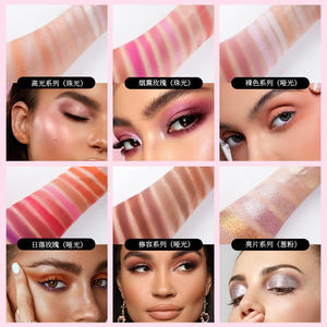 Palette de fards à paupières mats monochromes pour peau claire, fini brillant et scintillant, marque privée - Product Image 4