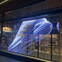 Écran LED transparent haute transparence P3.91, écran LED transparent couleur pleine, écran LED en verre pour vitrine