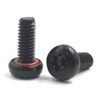Vis autotaraudeuses à tête cylindrique Torx en acier inoxydable noir A2 304 DIN7985 M2 M2.5 M3 M4 M5 M6 M8