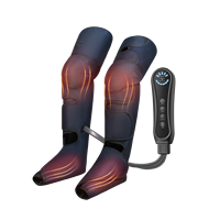 Compression musculaire à pression d'air électronique confortable jambe genou mollet thérapie par la lumière rouge compresse chaude chauffante masseur de pieds