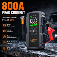 Professional 800A 150PSI 10000mAh 4-in-1 Emergency Battery Booster Tire Inflator Pump Portable Jump Starter with Air Compressor