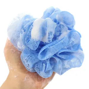 고품질 사용자 정의 샤워 공 대나무 숯 샤워 공 다채로운 샤워 퍼프 꽃 목욕 스폰지