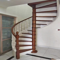 Escalier en bois massif à axe central en spirale personnalisable, facile à installer, échelle intérieure, grenier, durable, écologique, hôtel