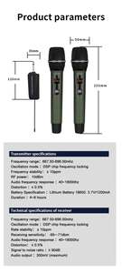 CP-110CD Microphone de karaoké UHF sans fil le plus vendu rechargeable - Product Image 6