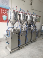 Machine de remplissage semi-automatique pneumatique en acier inoxydable pour liquides, crèmes, gels, boissons et produits chimiques à haute viscosité, pour bouteilles en verre
