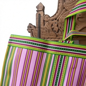 Recycled <b>Nylon</b> Bohemian Candy Pattern Large Size Beach <b>Tote</b> Fiesta Open Closure Portable with Letter Decoration for Summer - Product Image 1