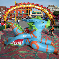 Vente chaude Jouet gonflable en PVC bleu de haute qualité Sexy Dragon couché pour l'équitation