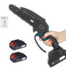 Motosierra Eléctrica Portátil de 6 Pulgadas, Inalámbrica, para Cortar Madera, Mini Motosierra Eléctrica de Litio con Batería