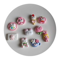 100 pièces Cabochons en résine à dos plat, Série Lapin de dessin animé, pour scrapbooking, décoration de téléphone, accessoires de centre pour nœuds à cheveux faits main DIY