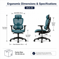 Chaise de bureau ergonomique moderne en maille, colorée, pour ordinateur, avec support lombaire, pivotante à 360 degrés et réglage à vérin à gaz, vente en gros