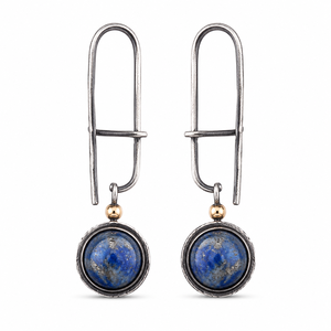 Orecchini creativi a forma di sfera astronomica blu, gioielli retrò da donna per tutti i giorni, idee regalo - Product Image 1