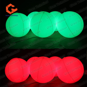 Globo Inflable de Helio de PVC Blanco de 1 m, 1,5 m, 2 m, 3 m, Globo Decorativo con Luces LED, Esferas Inflables Publicitarias - Product Image 5