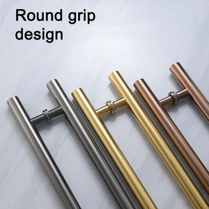 Grado-304 Manija de puerta de empuje de acero inoxidable Manija de tirador de puerta de Granero Tiradores de vidrio pulido con espejo - Product Image 2