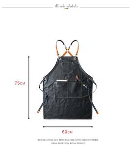 Tablier de coiffeur en cuir pour salon de coiffure, barbier, designer, personnalisé, noir, imperméable, pour coiffeurs - Product Image 2