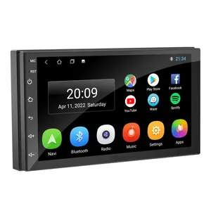 GRANDnavi Radio mobil 2 Din layar 7 inci, Radio mobil Android Universal Stereo, pemutar DVD Mobil layar sentuh 1 + 16G