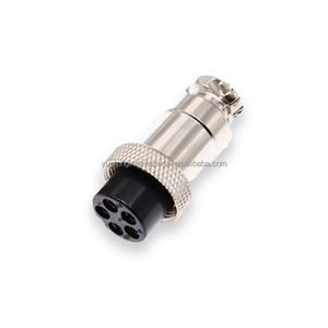 للبيع بالجملة من المصنع CE RoHS GX20 موصل لوحة سلك الطيران السريع الدائري 5 دبوس GX20 مقبس مؤخرة الجوز الذكور الإناث - Product Image 1