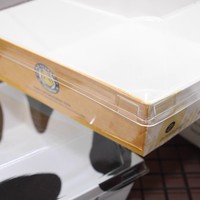 Boîte de boulangerie en plastique et papier avec couvercle transparent pour sandwichs, mochi, pâtisseries, gâteaux, desserts, plats à emporter, aliments cuits, emballages de vente au détail