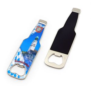 Abridor de Botellas Magnético Personalizado para Boda, Abridor de Botellas de Metal Magnético con Forma de Tapa de Cerveza de Plástico Blanco, Imán para Refrigerador - Product Image 5
