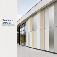 Panneau 3D en aluminium ignifuge A2, revêtement PVDF, léger, haute résistance, panneau à âme conique pour revêtement mural, plafond, façade