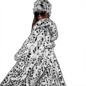 معطف نسائي للخريف والشتاء متوسط الطول فضفاض سميك منسوج 100% بوليستر صديق للبيئة بغطاء للرأس قابل للتنفس بأسلوب أنيق - Product Image 1