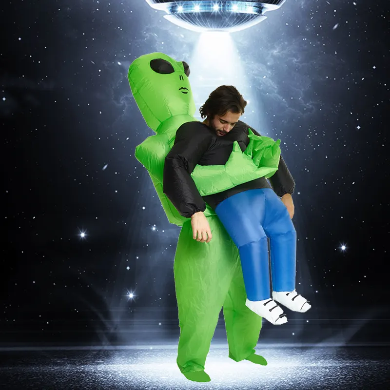 Flagnshow horror ghost inflatable alien costume UFO inflatable green alien funny fancy dress suit