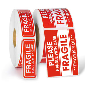 Marchio personalizzato Logo Packaging fustel etichetta di spedizione adesivi di avvertenza fragili - Product Image 1
