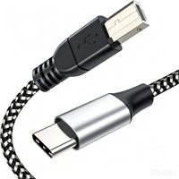 Câble USB-C tressé en nylon de qualité supérieure, 100W PD, charge rapide, avec indicateur de puissance LED vert