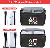 Sac de protection simple en nylon de haute qualité avec fermeture éclair pour manettes PS5/PS4, avec rangement complet et conception anti-poussière