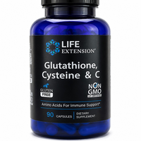 Capsules de glutathion, cystéine, vitamine C, soutien immunitaire, acides aminés, 90 unités, sans gluten, non-OGM, prix d'usine, marque privée, OEM
