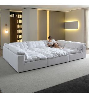 Hiện Đại Sang Trọng Nén Đám Mây Trắng Hình Chữ U Modular Sofa Giường Căn Hộ Khách Sạn Khách Trực Tiếp Nhà Máy Cung Cấp - Product Image 6