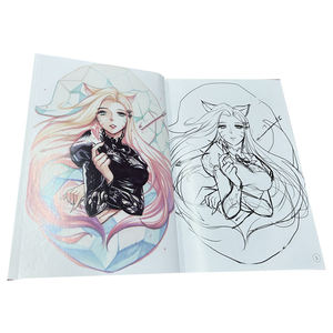 Services d'impression de livres de coloriage en papier personnalisables avec estampage argenté, formats A3/A4, formes et décorations personnalisables, en vente - Product Image 6