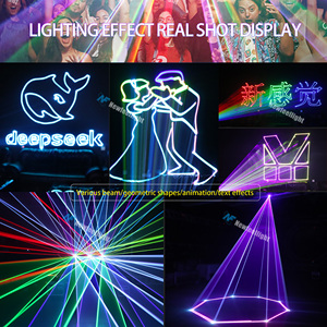 Proyektor lampu panggung RGB 300mw, kontrol aplikasi kubus Laser untuk pesta pernikahan Bar KTV DJ pertunjukan efek pencahayaan Laser animasi - Product Image 2