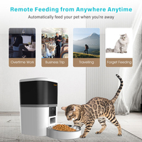 Distributeur automatique intelligent de nourriture sèche pour animaux de compagnie OEM 6L en acier inoxydable avec minuterie et application WiFi Tuya, programmable